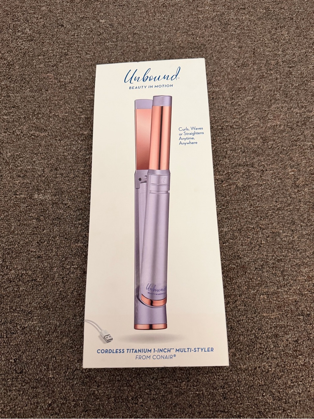 Unbound Cordless Titanium 1-Inch Multi-Styler - Rose Gold & Lavender